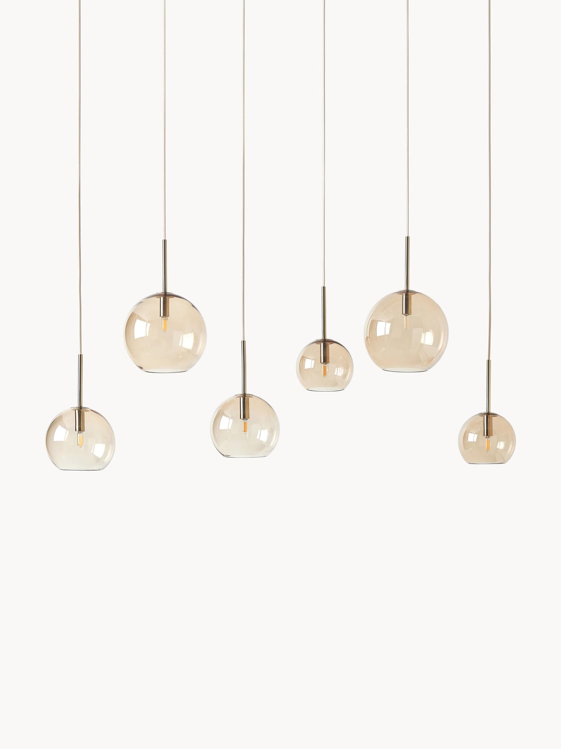Raquel Large Glass Globe Pendant Light — Ivory
