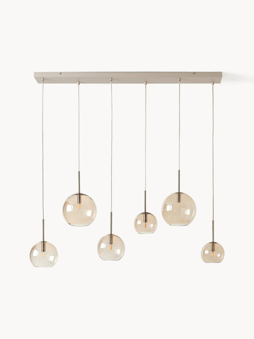 Raquel Large Glass Globe Pendant Light — Ivory