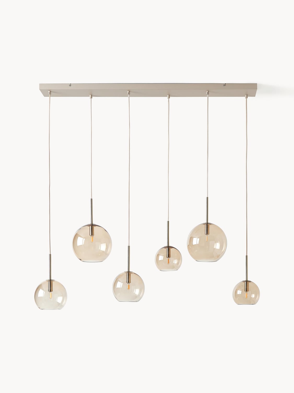 Raquel Large Glass Globe Pendant Light — Ivory