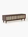 Echo TV-Lowboard with Rattan-Fronts — Taupe