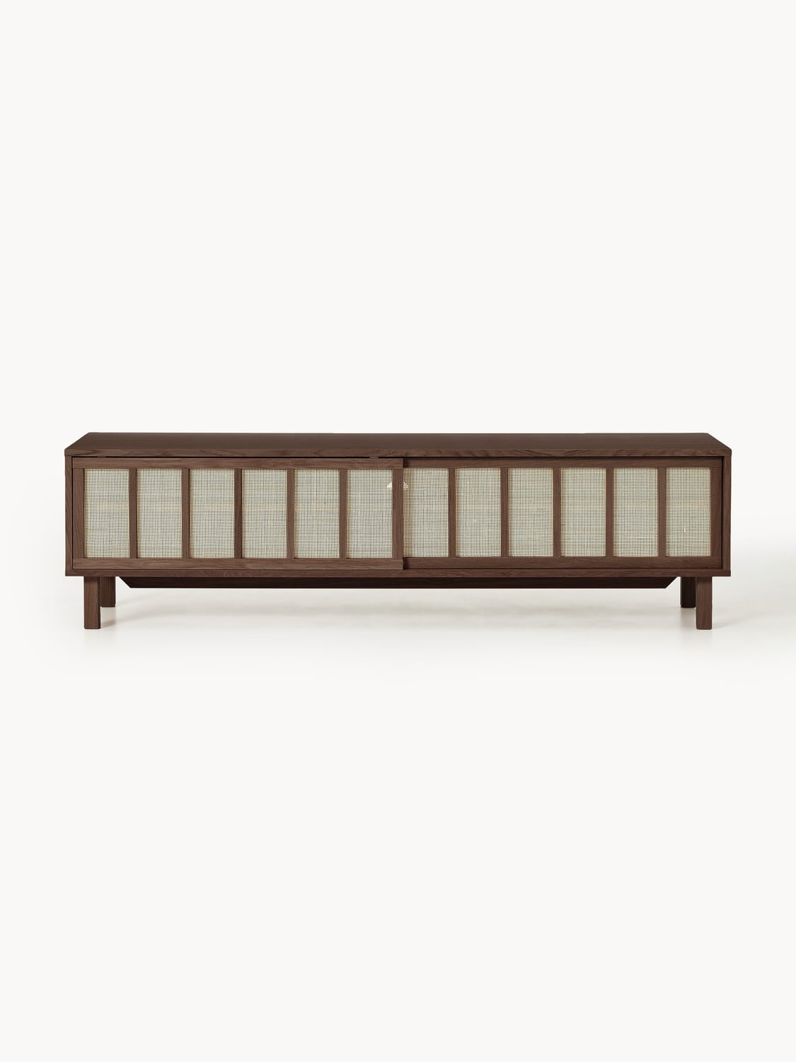Echo TV-Lowboard with Rattan-Fronts — Taupe