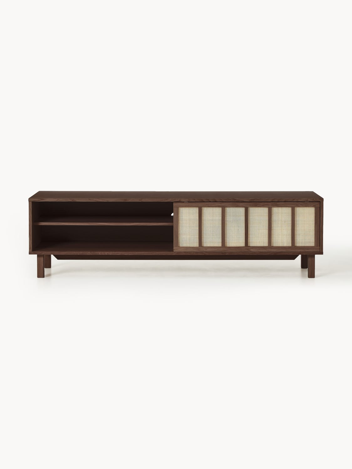 Echo TV-Lowboard with Rattan-Fronts — Taupe