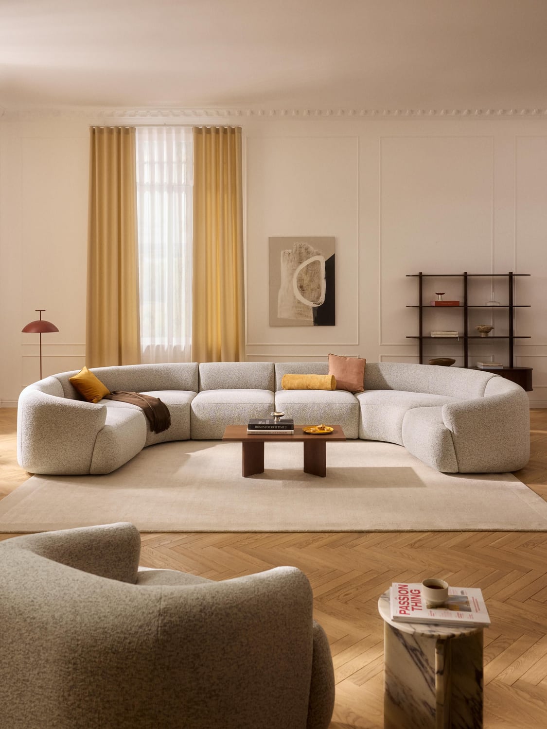 Sofia Modular Bouclé XL Sofa — Pearl Grey