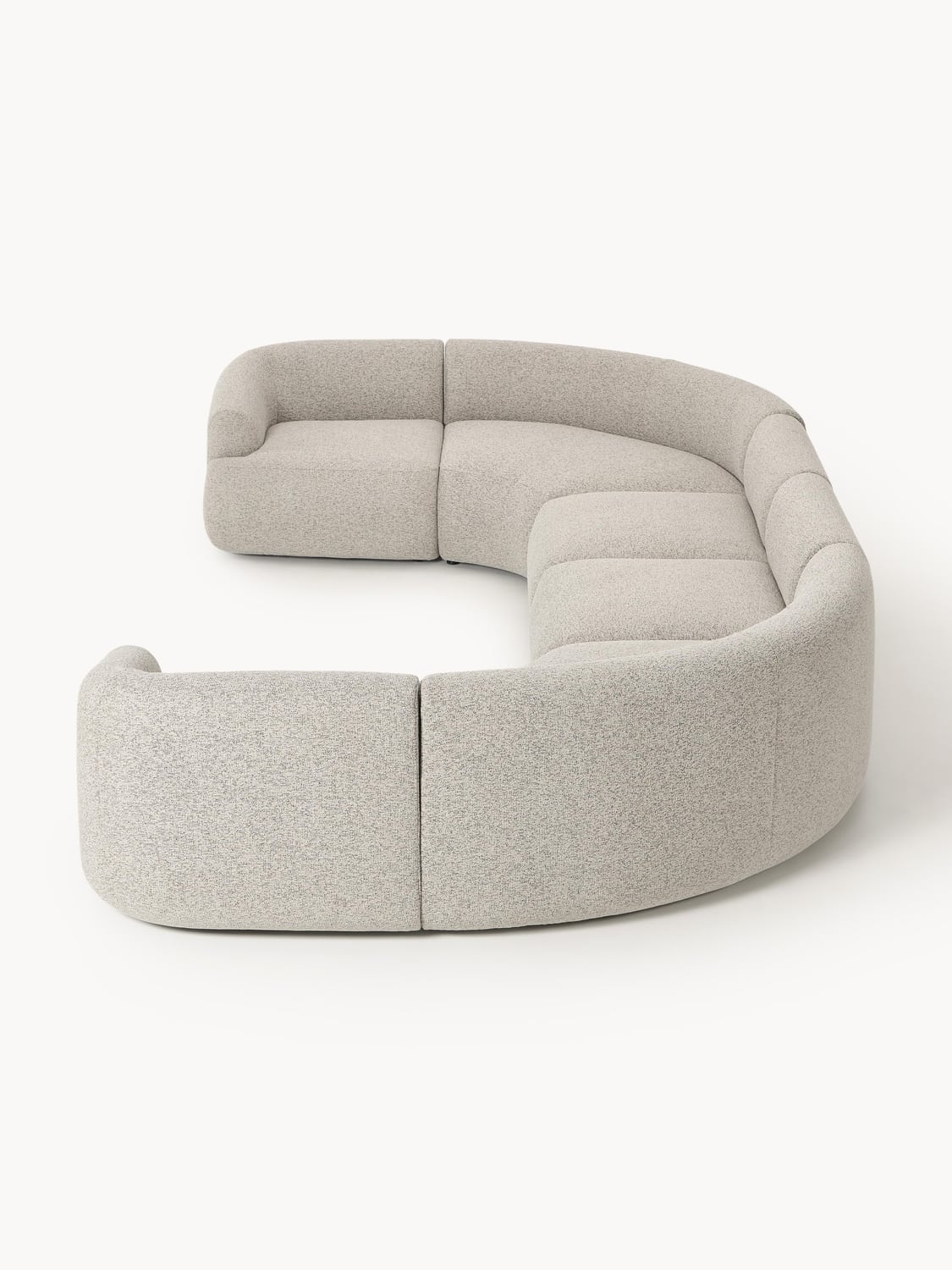 Sofia Modular Bouclé XL Sofa — Pearl Grey