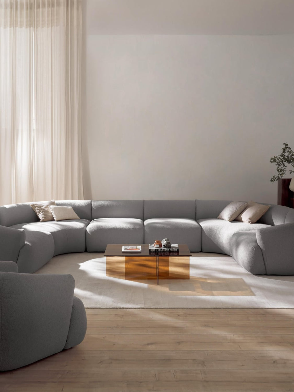Sofia Modular Bouclé XL Sofa — Mist Grey