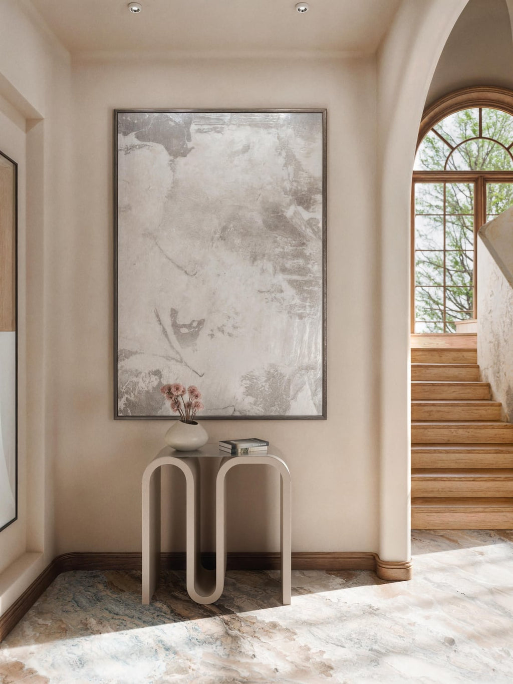 Melek Console Table — Light Grey