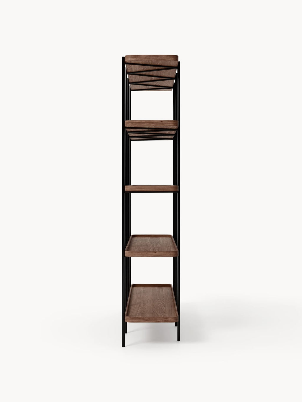 Renee Large Wooden Shelving Unit — Grey