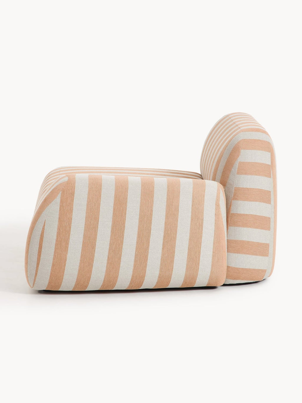 Wolke Striped Corner Module — Oatmeal