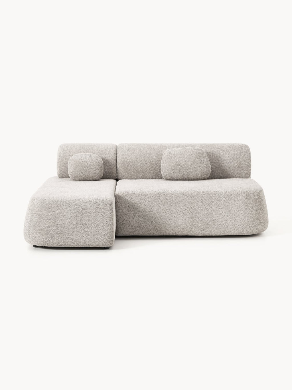 Pao Sofa Bed in Teddy Bouclé with Storage — Oatmeal