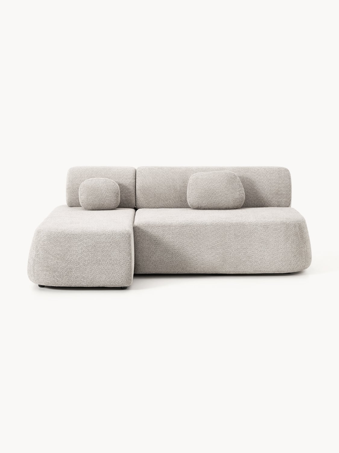 Pao Sofa Bed in Teddy Bouclé with Storage — Oatmeal