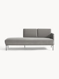 Fluente Velvet-Ottoman — Stone Grey