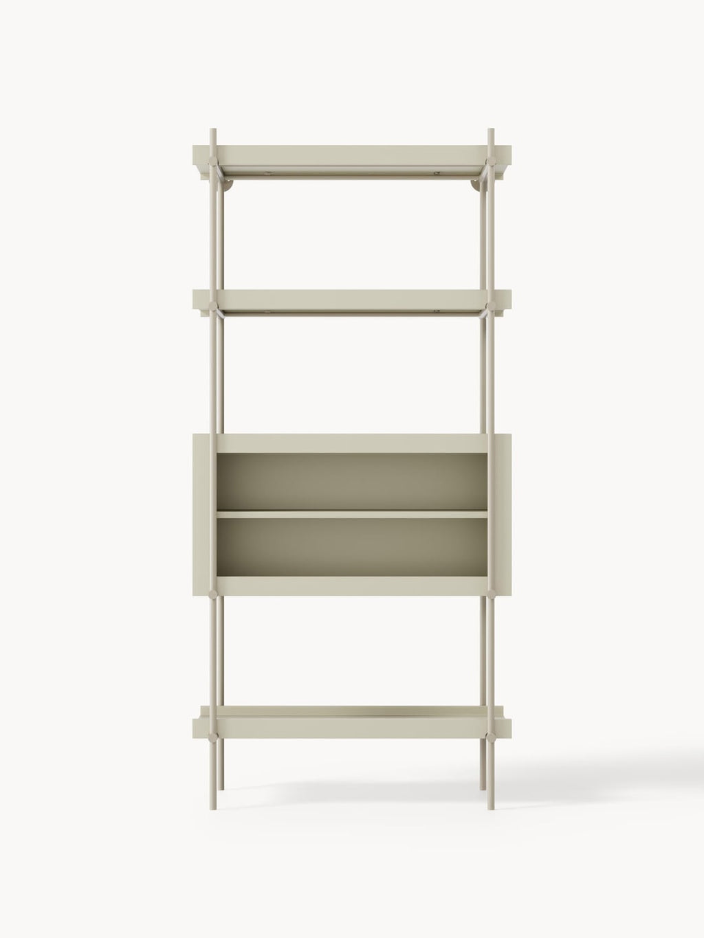 Rio Tall Shelving Unit with Open Storage — Sage