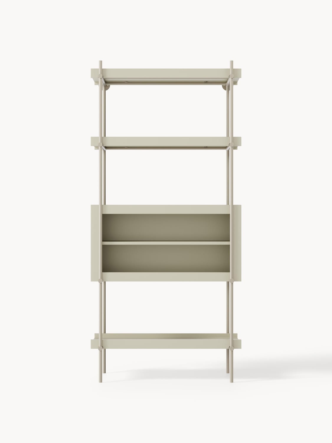 Rio Tall Shelving Unit with Open Storage — Sage