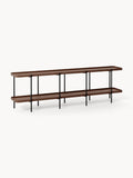 Renee Low Wooden Shelving Unit — Greige