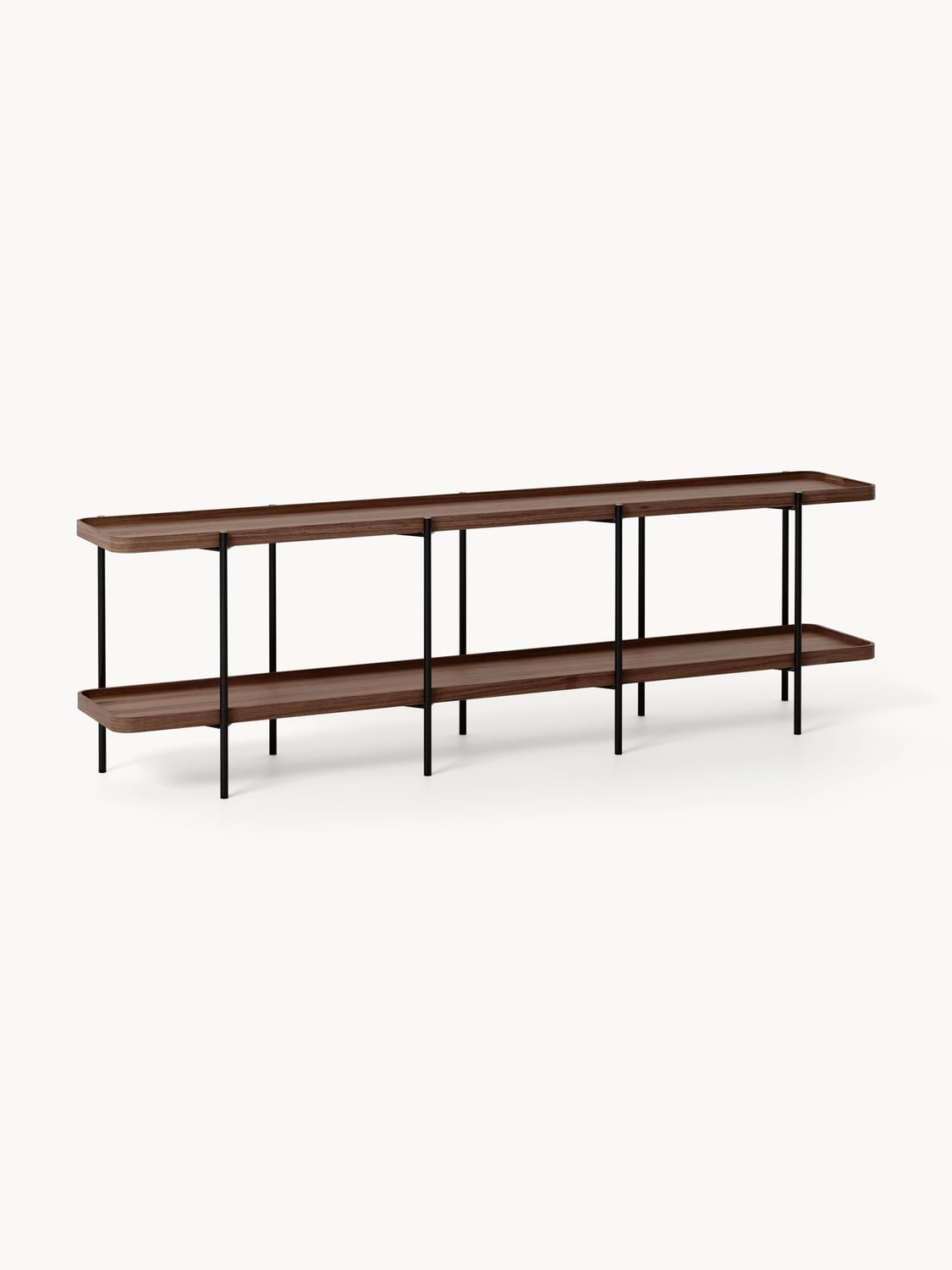 Renee Low Wooden Shelving Unit — Greige