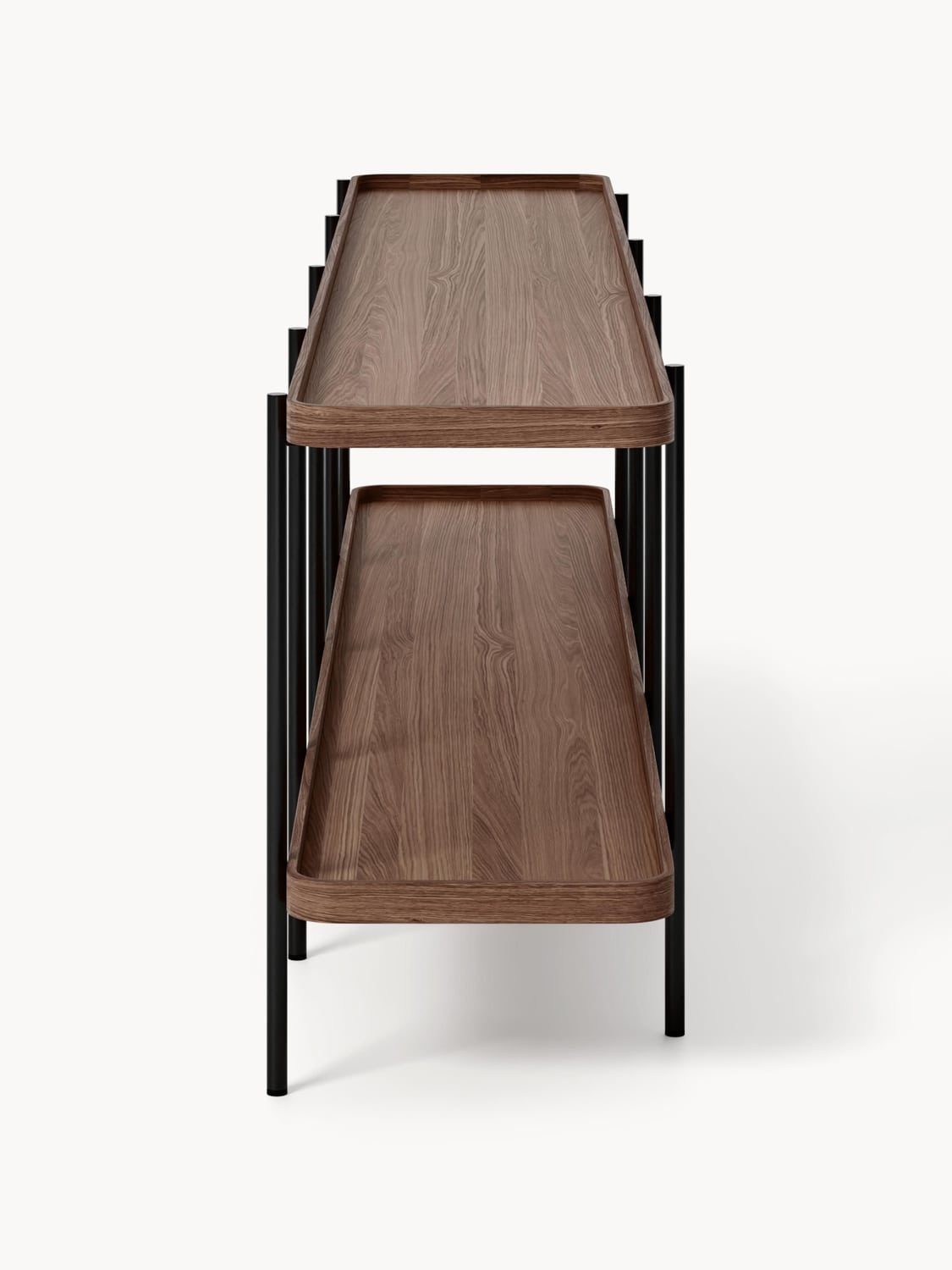 Renee Low Wooden Shelving Unit — Greige