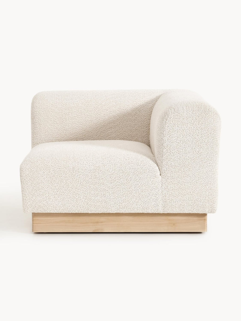 Natalie Corner Module in Teddy Bouclé — Blush