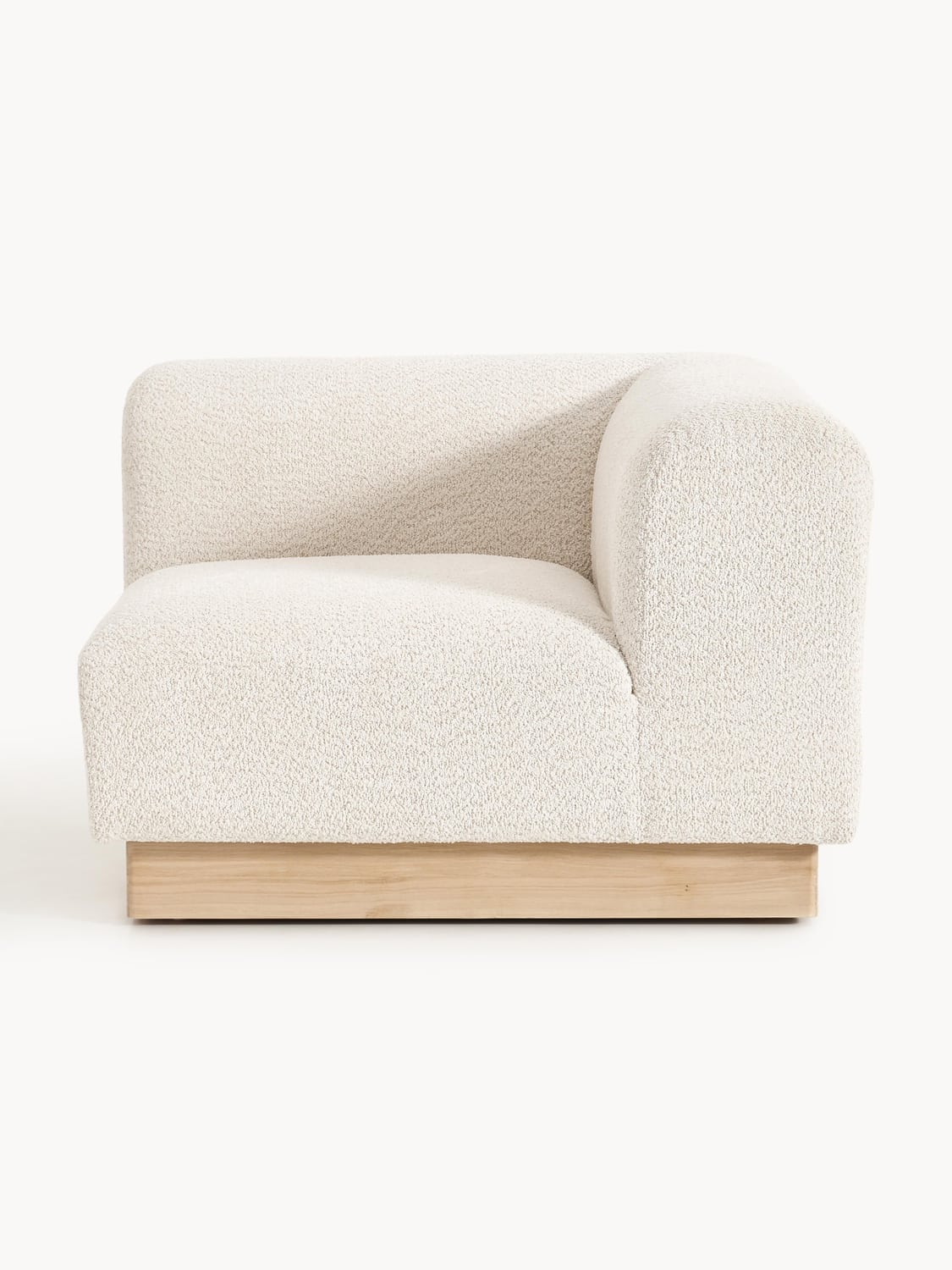 Natalie Corner Module in Teddy Bouclé — Blush