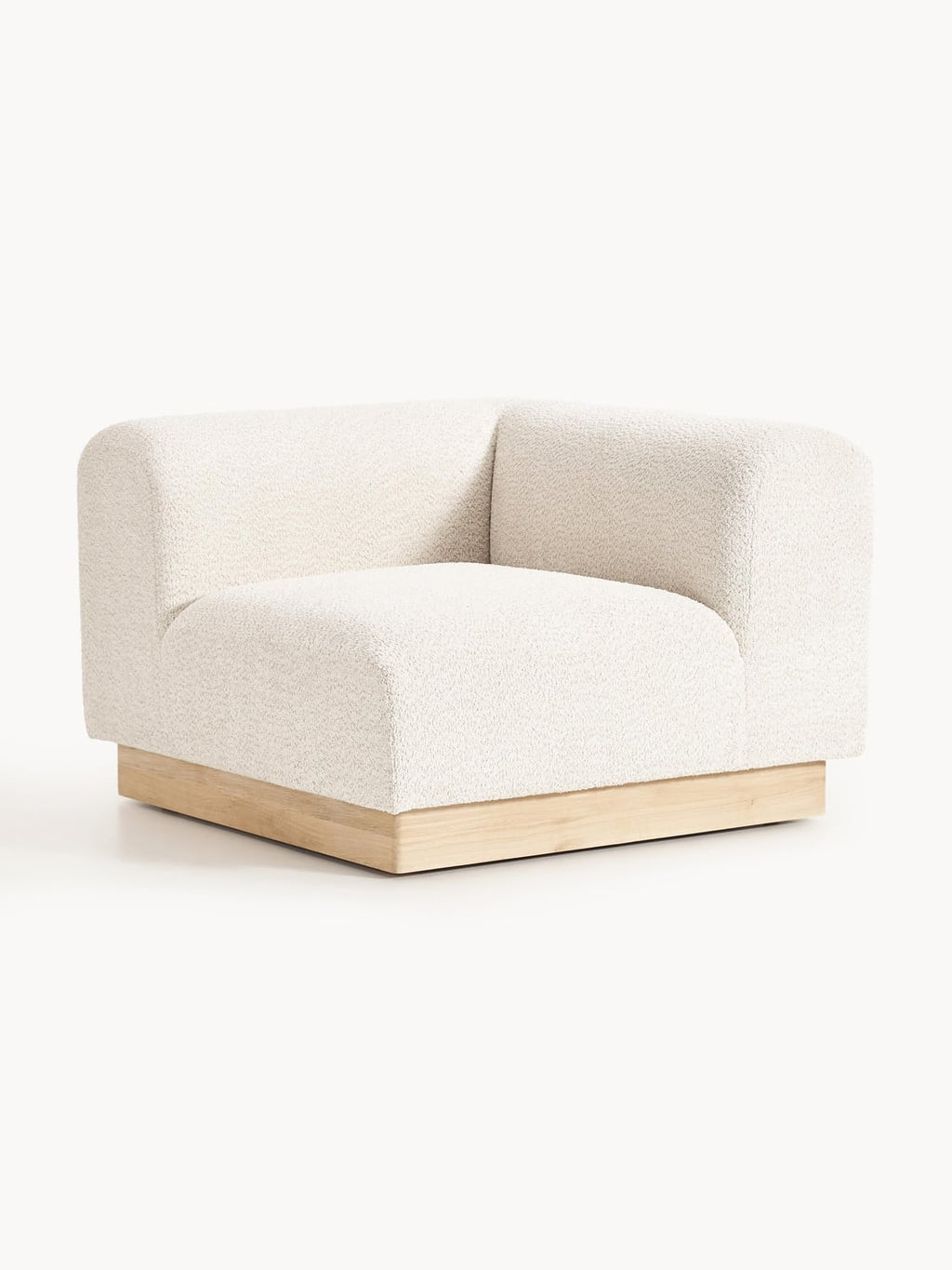 Natalie Corner Module in Teddy Bouclé — Blush