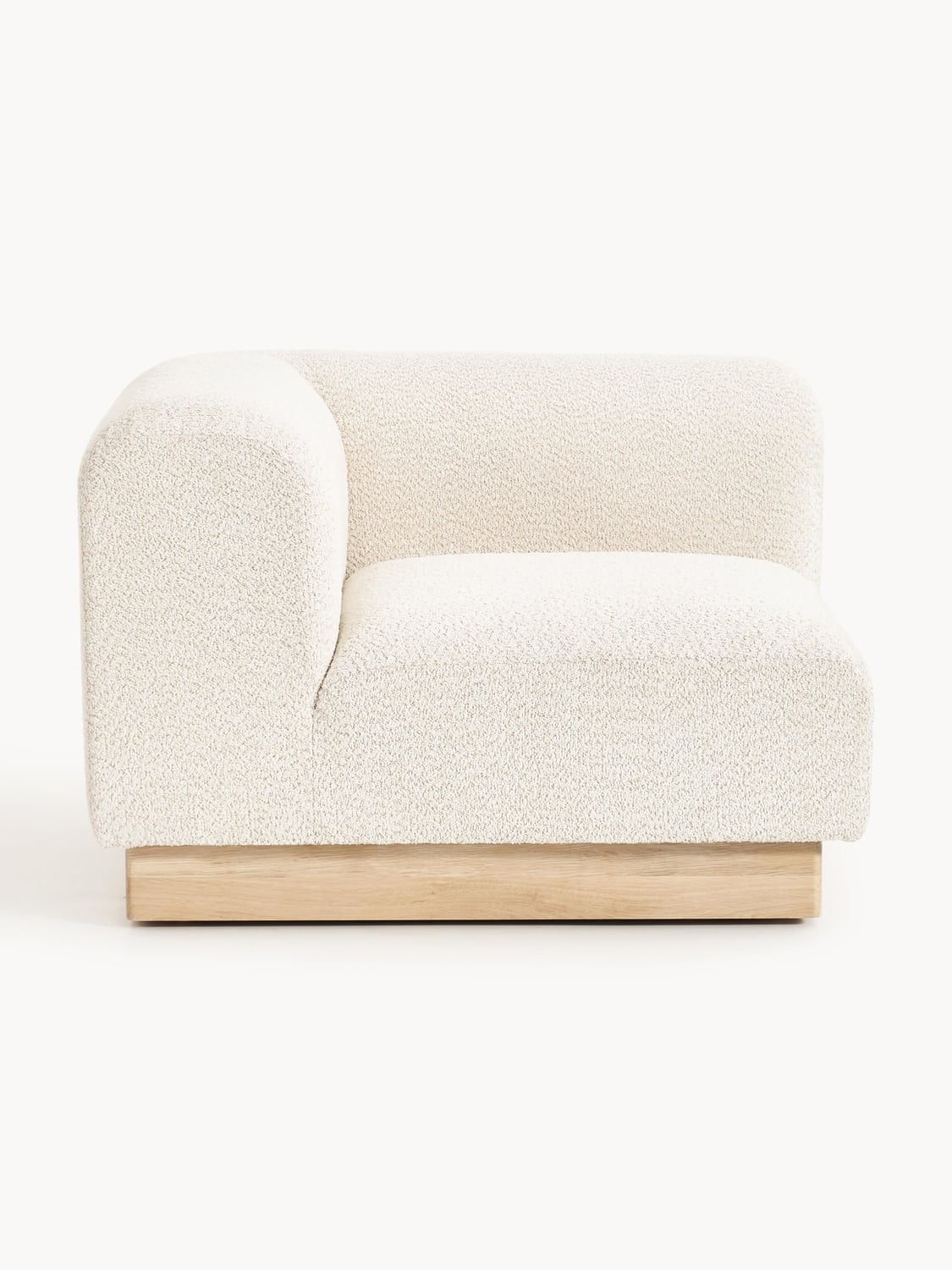 Natalie Corner Module in Teddy Bouclé — Blush