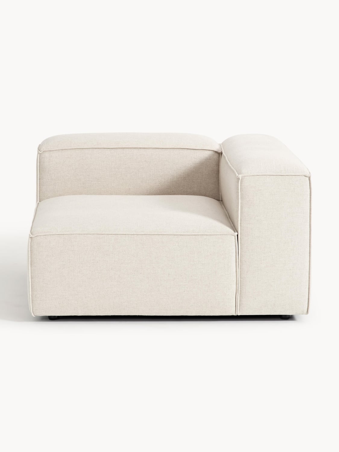 Lennon Corner Module in Linen Blend — Light Grey