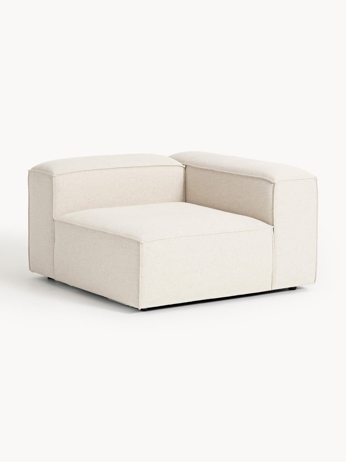 Lennon Corner Module in Linen Blend — Light Grey