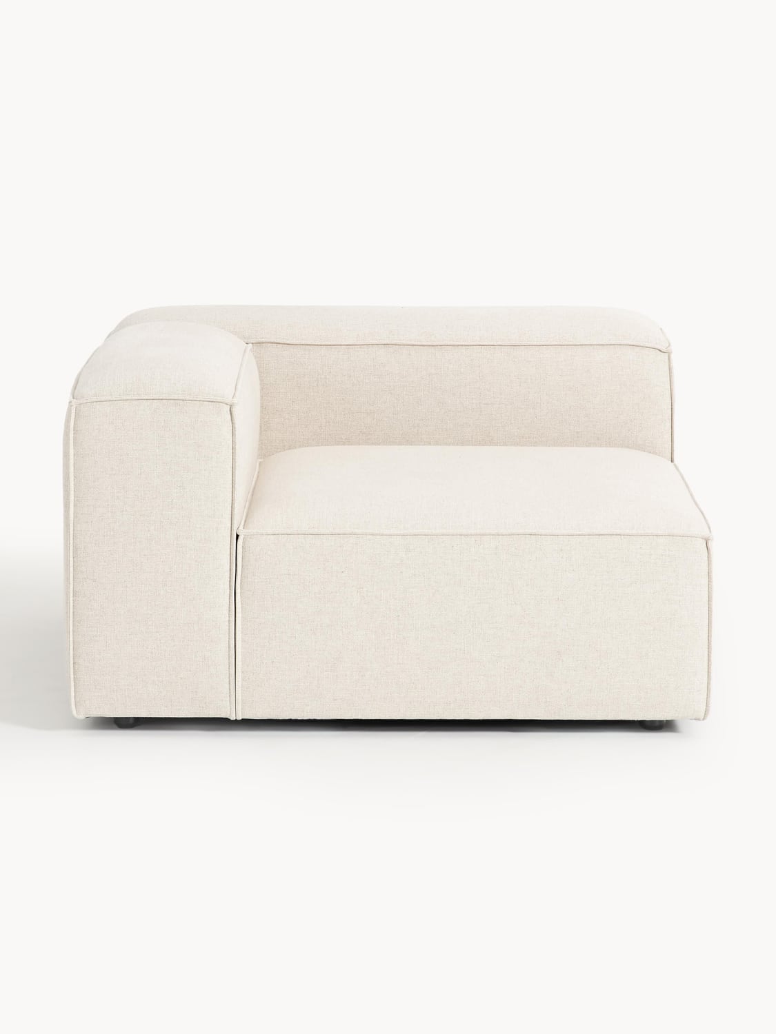 Lennon Corner Module in Linen Blend — Light Grey