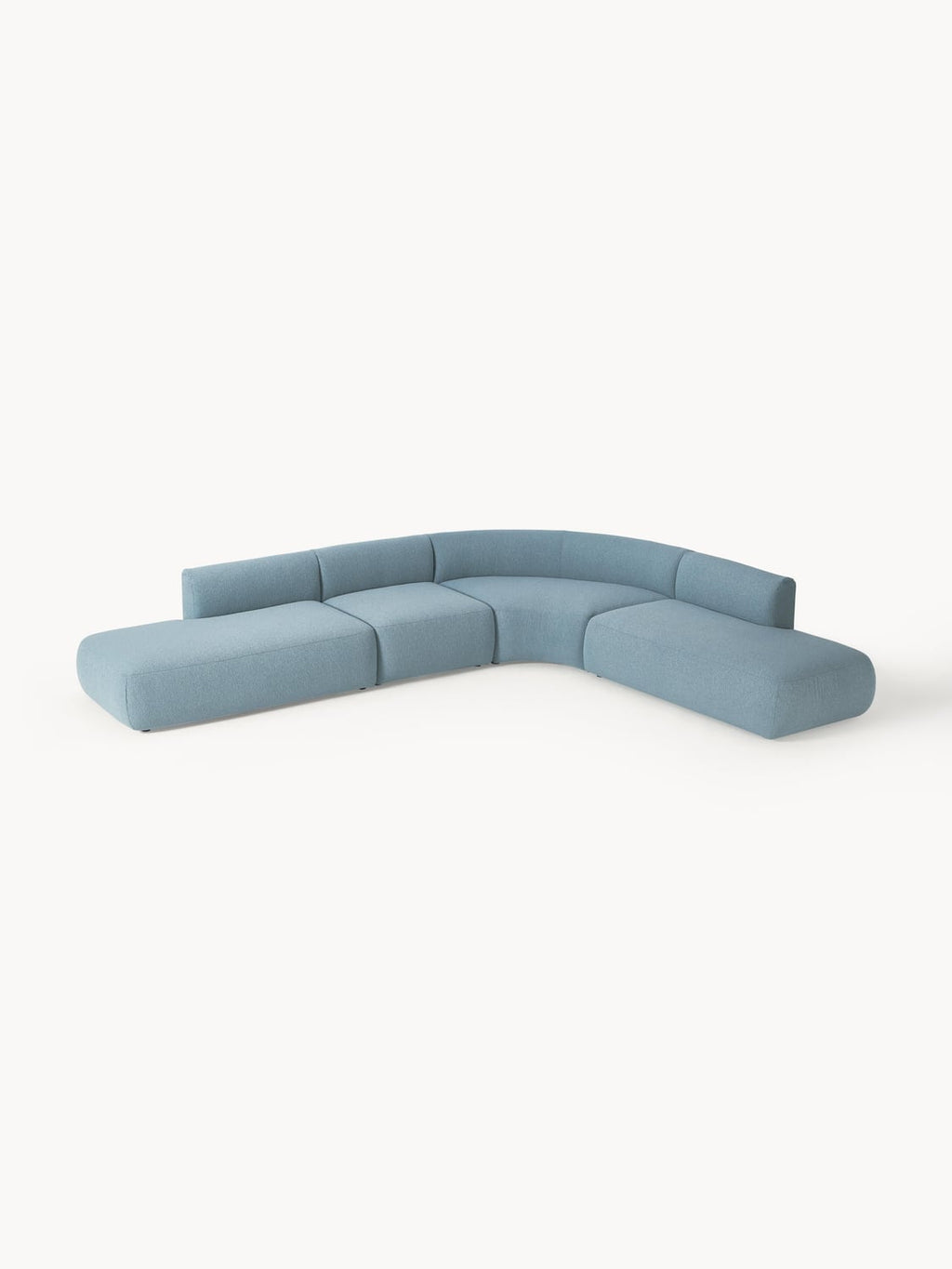 Sofia Modular Bouclé Corner Sofa (4-seater) — Grey