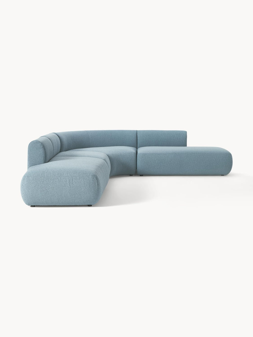 Sofia Modular Bouclé Corner Sofa (4-seater) — Grey