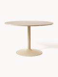 Miley Oval Marble-Dining Table, 120 x 90 cm — Beige