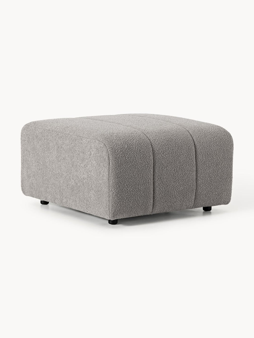 Lena Bouclé Sofa Ottoman — Taupe