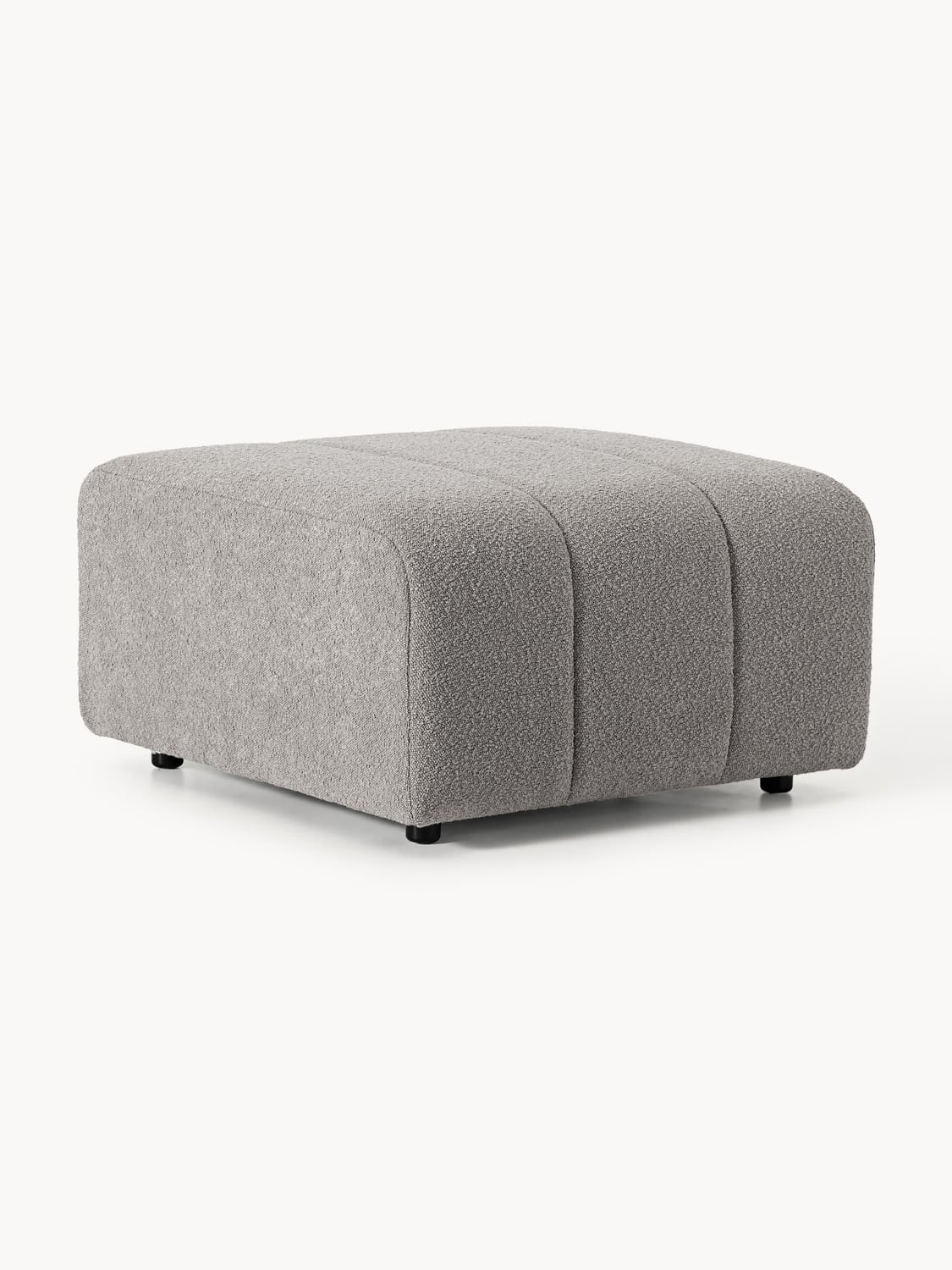 Lena Bouclé Sofa Ottoman — Taupe