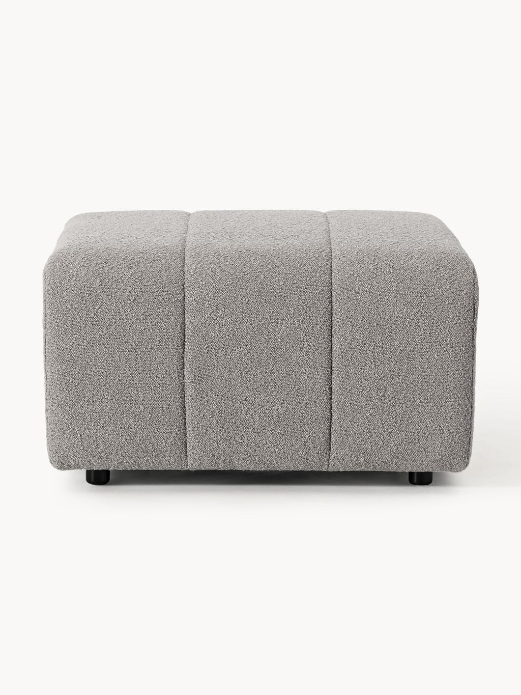 Lena Bouclé Sofa Ottoman — Taupe