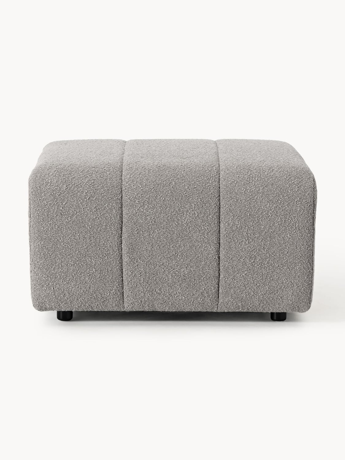 Lena Bouclé Sofa Ottoman — Taupe