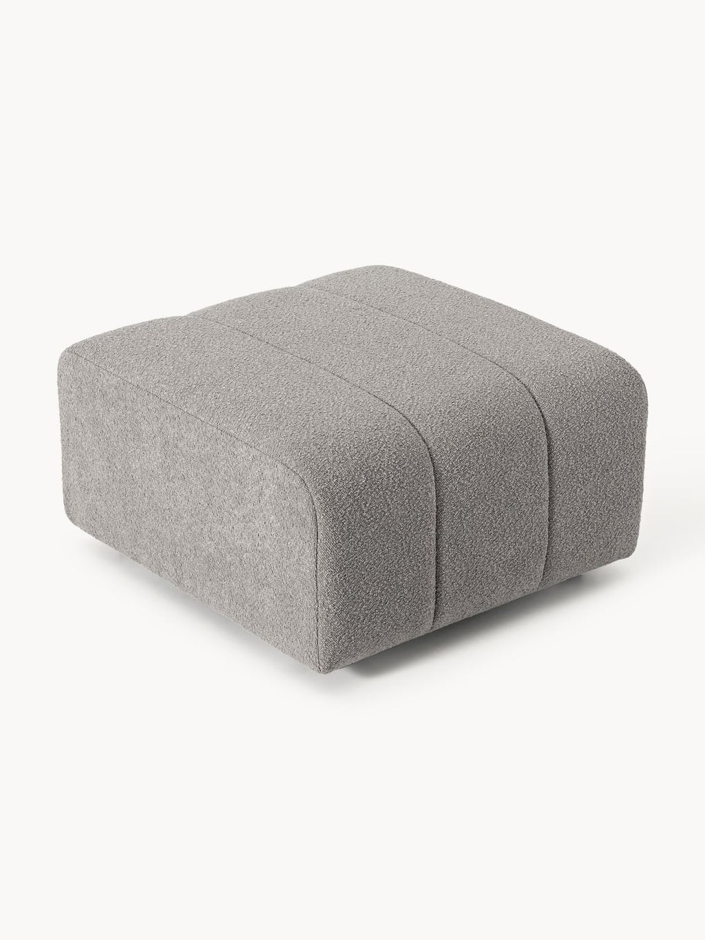 Lena Bouclé Sofa Ottoman — Taupe