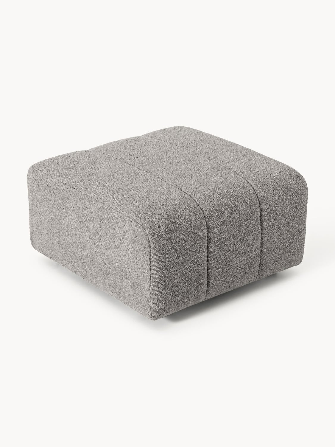 Lena Bouclé Sofa Ottoman — Taupe