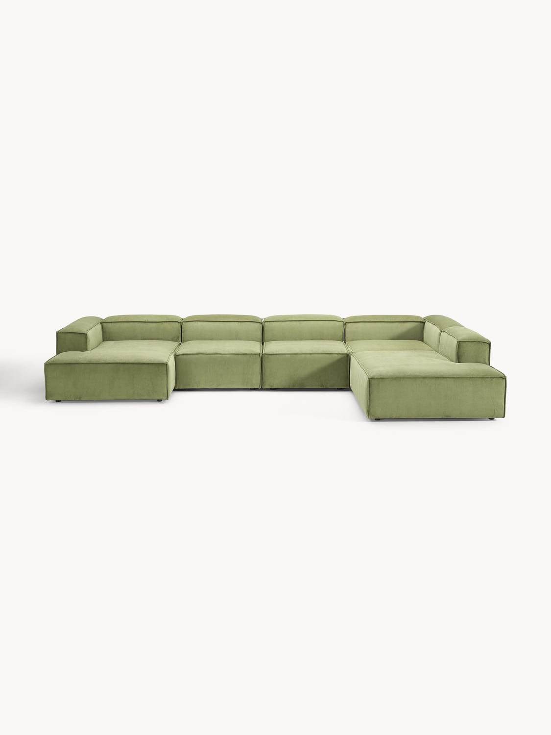 Lennon Modular XL Sofa in Corduroy — Eucalyptus