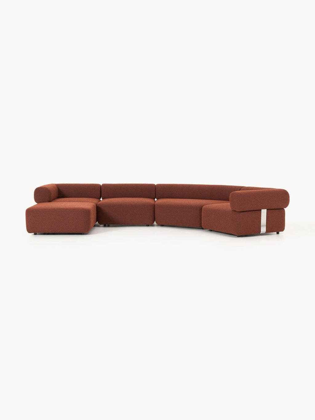 Anton Large Modular Bouclé Sofa with Ottoman (left/right) — Olive