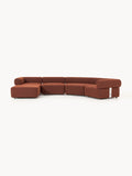 Anton Large Modular Bouclé Sofa with Ottoman (left/right) — Olive