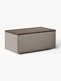 Lennon Sofa Ottoman with Storage — Taupe