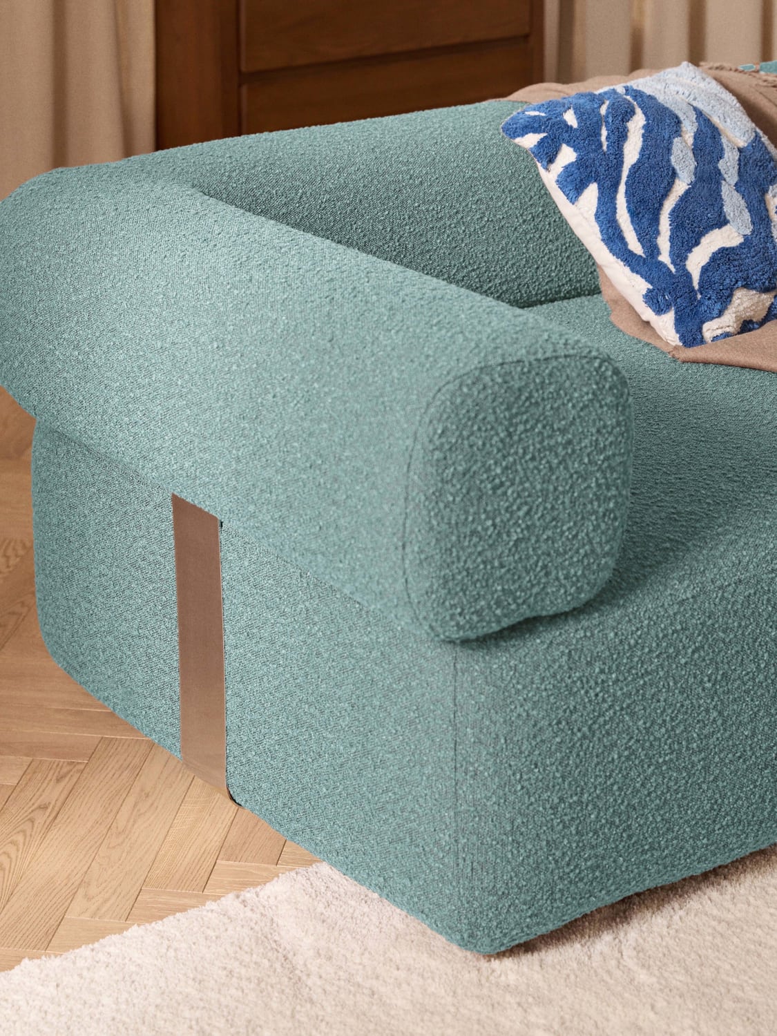 Anton Bouclé Corner Module — Teal