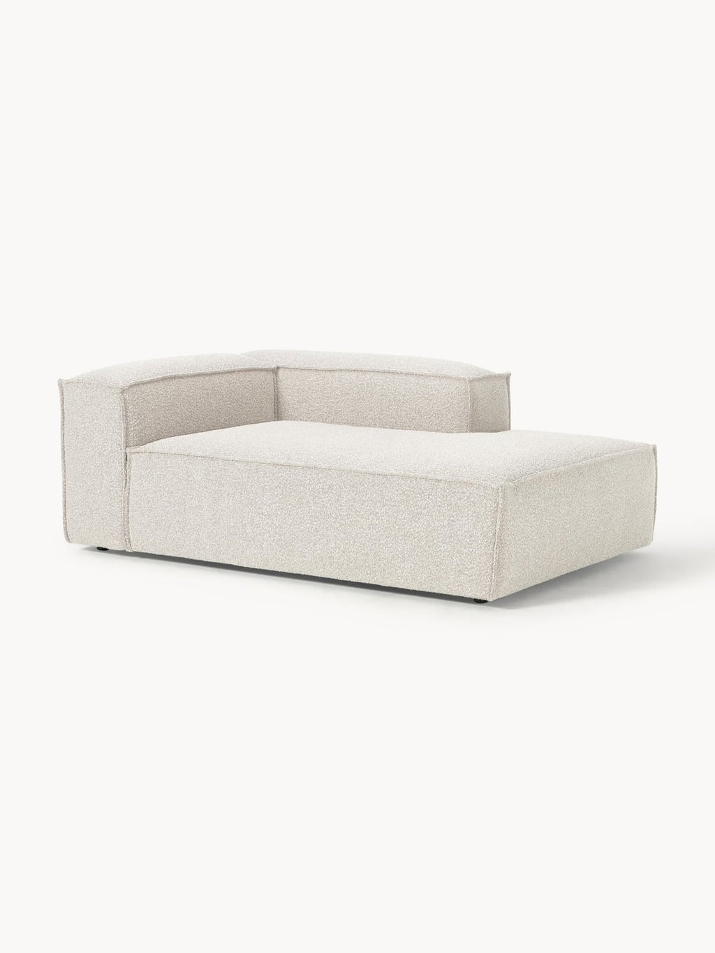 Lennon Ottoman Corner Module in Bouclé — Light Grey