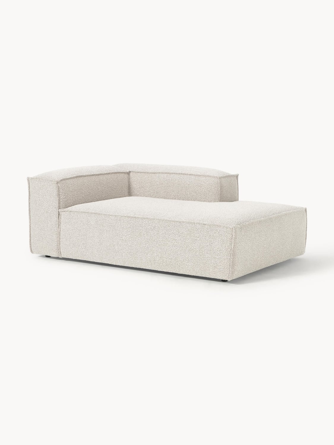 Lennon Ottoman Corner Module in Bouclé — Light Grey