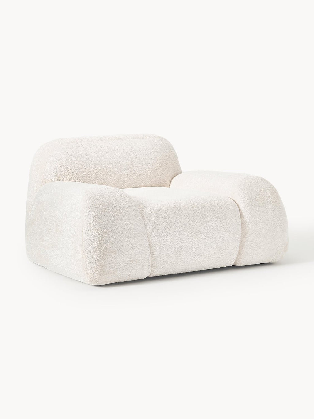 Wolke Lounge Chair in Teddy Bouclé — Off-White