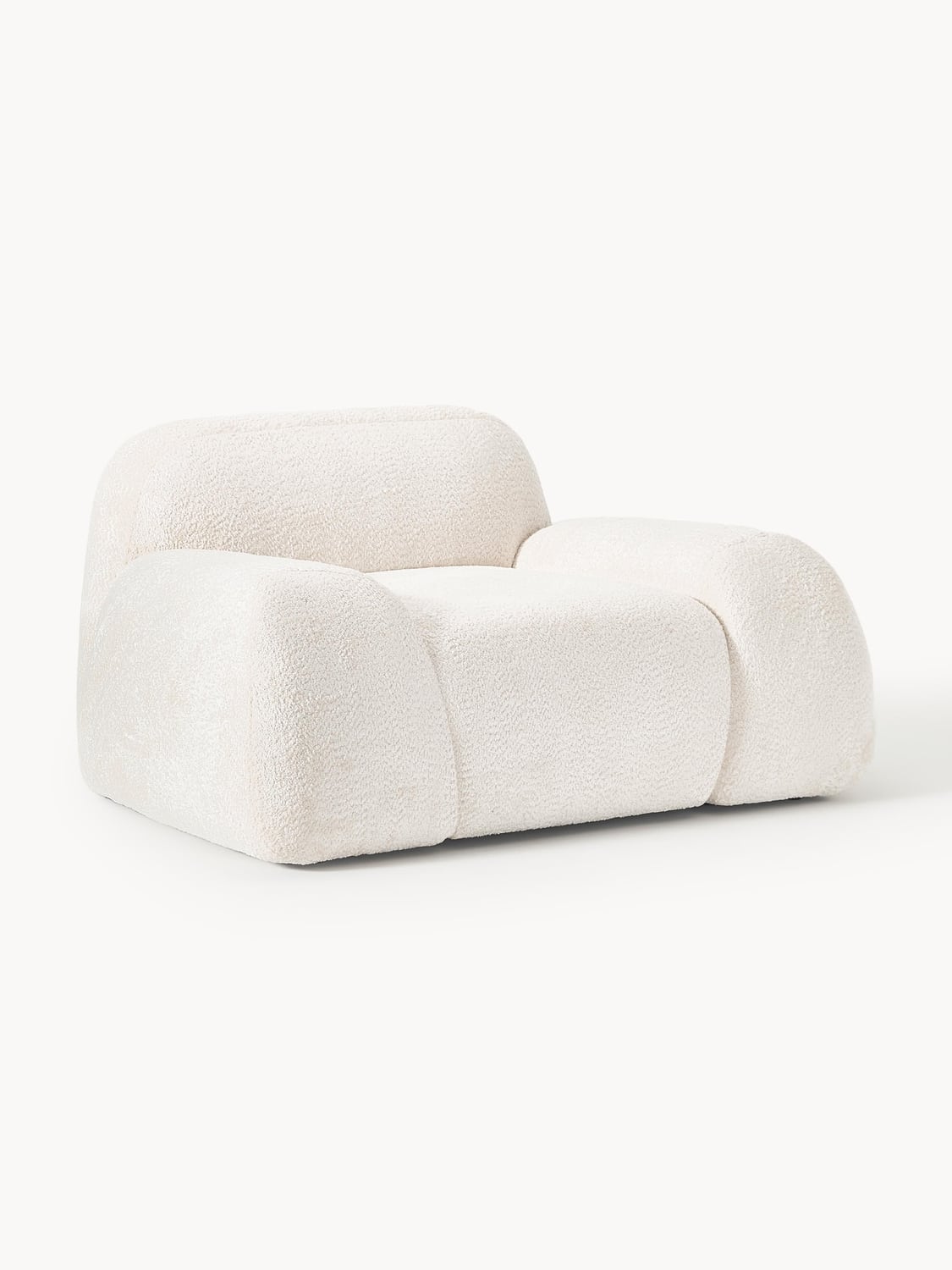 Wolke Lounge Chair in Teddy Bouclé — Off-White
