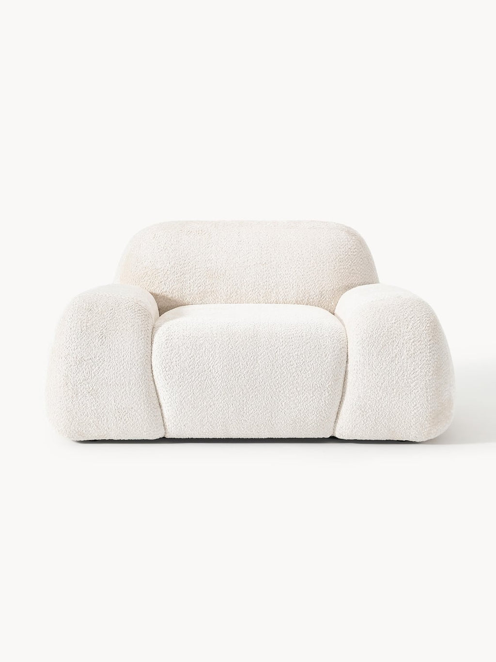 Wolke Lounge Chair in Teddy Bouclé — Off-White