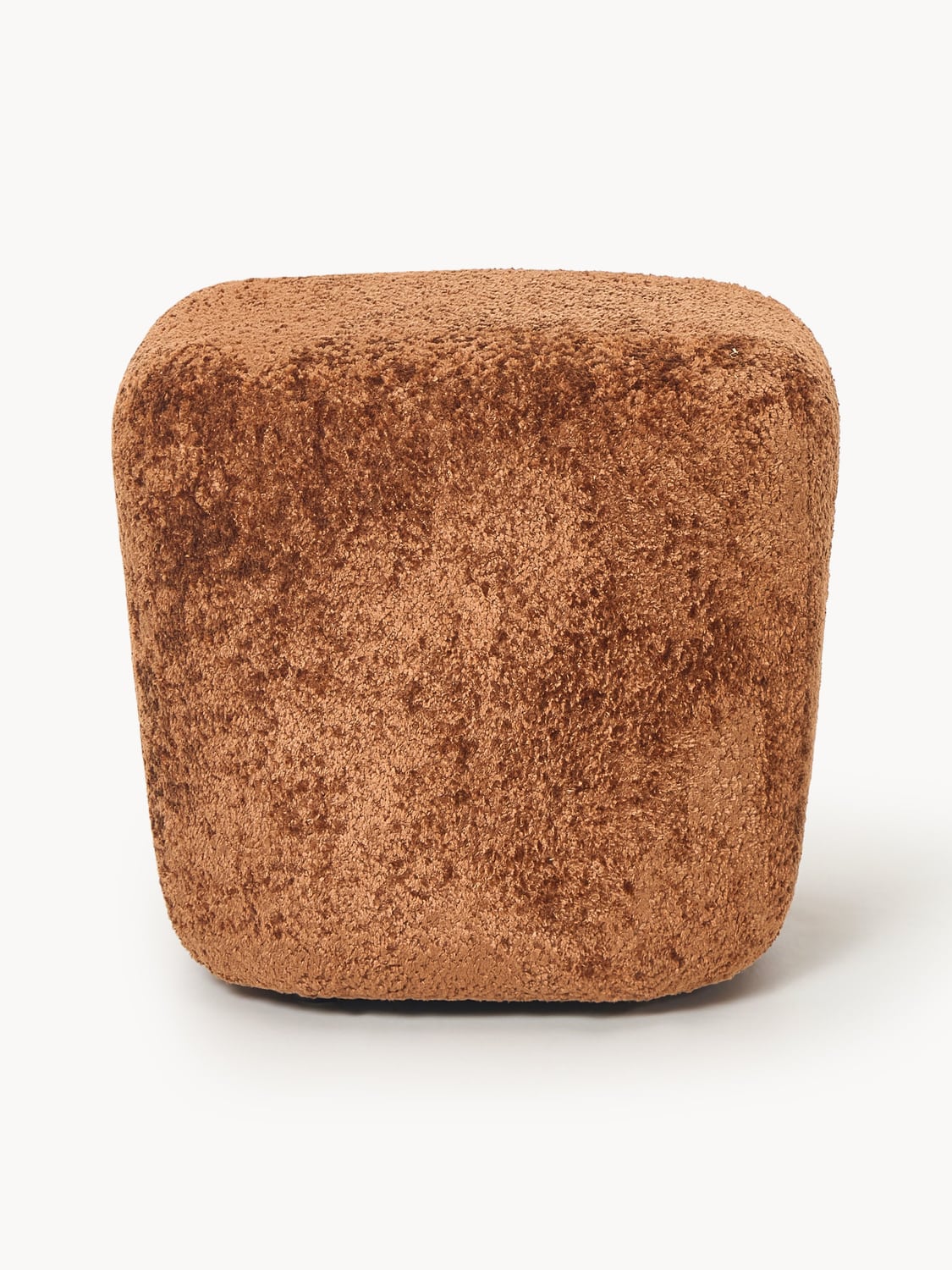 Wolke Tall Ottoman in Teddy Bouclé