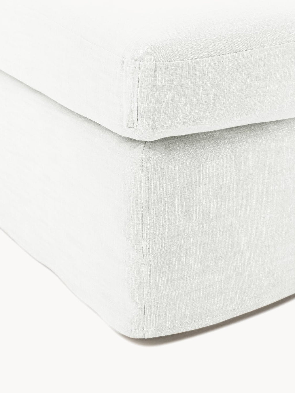 Russell Sofa Ottoman with removable covers — Ivory