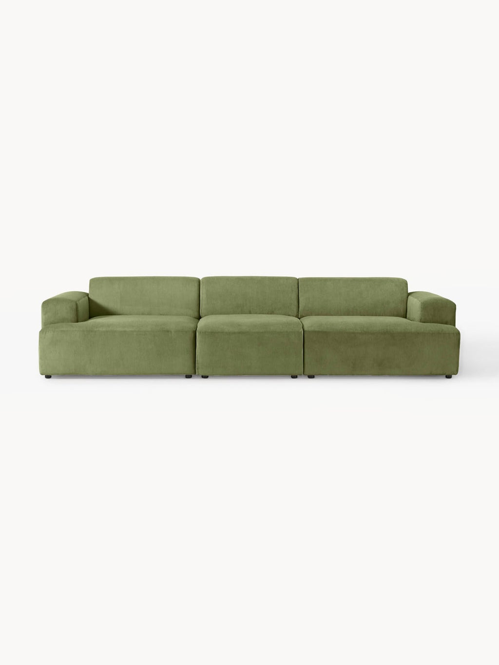 Melva Corduroy-Sofa (4-seater) — Olive