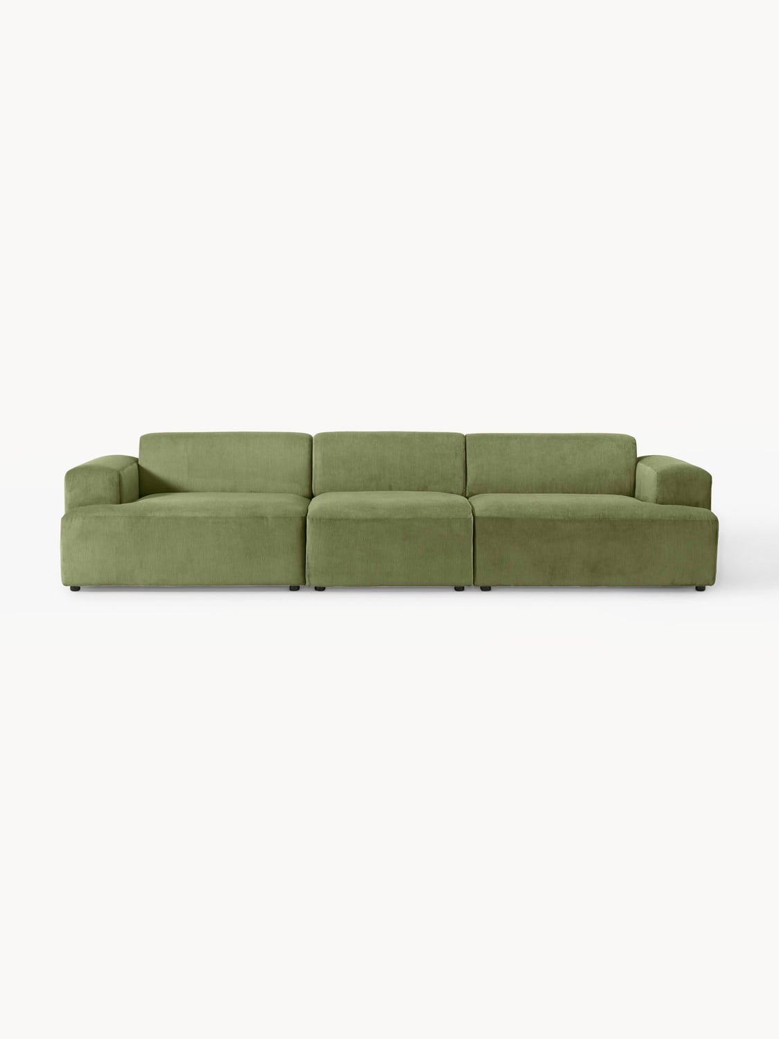 Melva Corduroy-Sofa (4-seater) — Olive